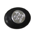 Faretto a 4 led ovale nero