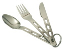 Set posate trekking in acciaio inox