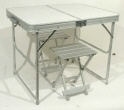 Tavolo California 80x60 cm con 2 sgabelli alluminio inclusi